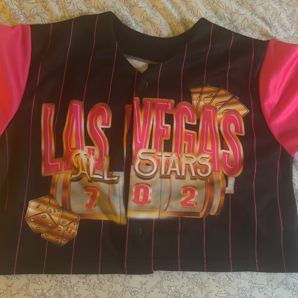 Las Vegas All Stars Season 12 Cropped Jersey- Black and Pink